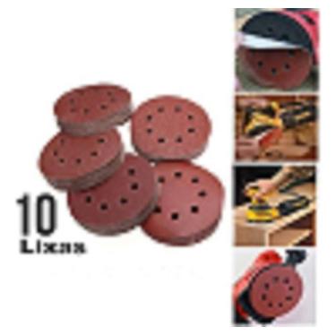 Imagem de Disco lixa 125mm (05" ) gr 100 8furos p/lix excentrica 10 unid. 2875  