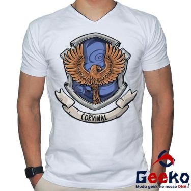 Imagem de Camiseta Corvinal 100% Algodão Harry Potter Ravenclaw Geeko, Branco go