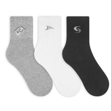 Imagem de Meia Masculina Cano Longo 3 Pares 39/44 Estampada Casual Sortida - Sel