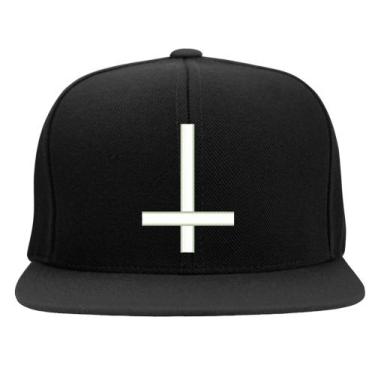 Imagem de Boné Bordado - Satan Baphomet 666 Cruz Invertida Diabo Devil - HIPERCA