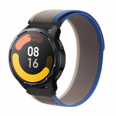 Imagem de Pulseira de Nylon Nova para S1 / S1 Pro / S1 Active - Cinza com Azul -