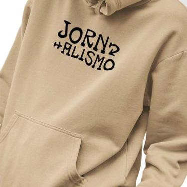 Imagem de Blusa Moletom Masculino Estampado Jornalismo em Algodão Fio 30.1 Pente