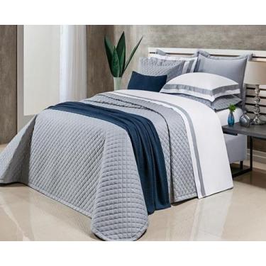 Imagem de Cobre Leito Solteiro King Laisa Bordado 400 Fios 100% Algodão Egípcio 