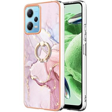 Imagem de Monwutong Capa de ajuste fino para Redmi Note 12 5G, capa para Xiaomi Poco X5, capa moderna de anel brilhante para meninas, capa de proteção de lente de câmera de tela para Redmi Note 12/Xiaomi Poco