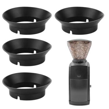 Imagem de 4 peças de substituição para moedor Baratza Encore, anel de substituição de silicone para moedor de café Baratza Virtuoso e moedor de café cônico elétrico (preto)