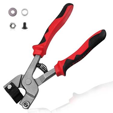 Imagem de LEONTOOL Pinças de mosaico, cortador de azulejo de 19 cm com barra de disjuntor de plástico, roda de rabisco, cortador manual de espelho, alicate de corte de vidro, cortador de mosaico, alicate de