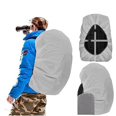 Imagem de Joy Walker Capa de chuva impermeável para mochila (15-90L), alça de fivela atualizada (antiderrapante) e camada reforçada para caminhadas, acampamento, viagem, ciclismo (cinza, grande (para mochila de