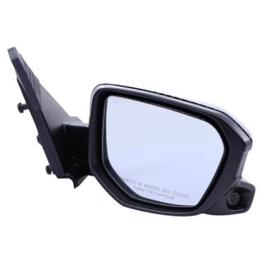 Imagem de NewYall Retrovisor de porta lateral direito preto aquecido com câmera de visualização para Honda Civic Sedan 2016 2017 2018