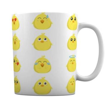 Imagem de Caneca Branca Lembrancinha Emoji Pintinho - GMH Prod. Serv. e Repr.