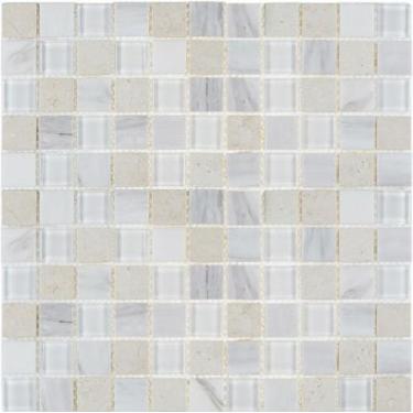 Imagem de Pastilha de vidro e pedra MT714 - MATISSE BEGE 29x29cm - GLASS MOSAIC