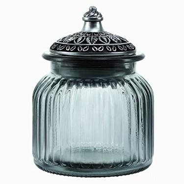 Imagem de SOCOSY Jarra de vidro cristal vintage com tampa pote de comida porca pote caixa de joias casamento doces buffet jars cozinha armazenamento cores sortidas 680 g