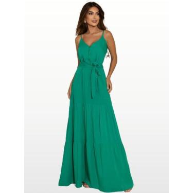 Imagem de Vestido Longo Casual Festa Casamento Convidada Elegante  - Gisele Frei