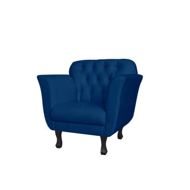 Imagem de Poltrona Decorativa Helena Veludo Azul Marinho  - Montanris Decor