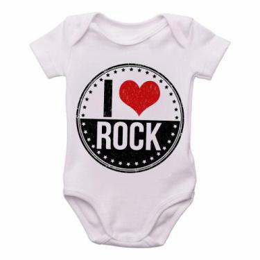 Imagem de body nenê criança roupa bebê I love rock - Empório Dutra, P   ( 0-2 Me