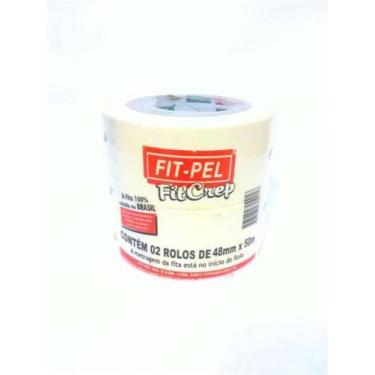 Imagem de Fita Crepe Fit-Pel - 48 mm x 50 m - PACK COM 2 UNIDADES - 3M