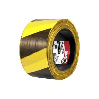 Imagem de Fita Zebrada Sem Adesivo 70MMx100M Polipropileno Resistente e Durável 