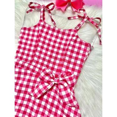 Imagem de Vestido Infantil Menina Mini Diva Tendência Xadrez Vichy - Isa Kids, 4