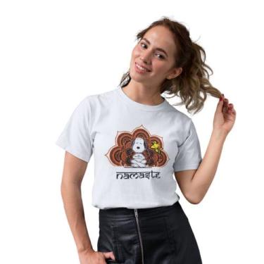 Imagem de Camiseta Feminina Branca - Estampa Snoopy Namastê - Insider Games Stor