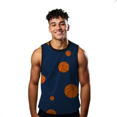Imagem de Camiseta Regata Verão Estilo Moda Praia Bola Basquete Epsorte Carron L