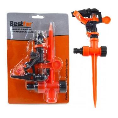 Imagem de Pistola Esguicho Giratório Irrigador Base Jardim Regulador - Bestfer, 