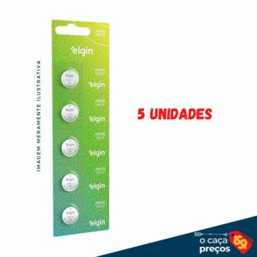 Imagem de Kit Bateria de Litio CR2032 3v Elgin Para Aparelhos Portateis, 5 unid.