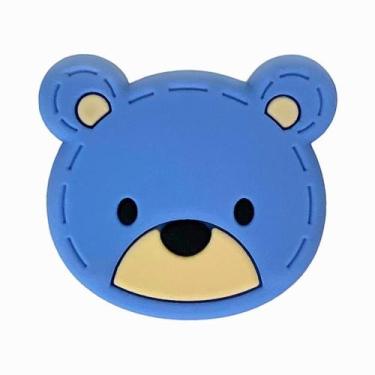 Imagem de Kit 50 Peças aplique Emborrachado Rosto Urso Colorido - RAE, Azul