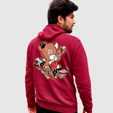 Imagem de Blusa Moletom Genuine Grit Masculina Estampada Algodão 30.1 Urso Sad, 