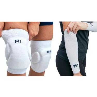 Imagem de Kit Joelheira e Manguito Curto Spry Vôlei Profissional Seleção N1 Spor