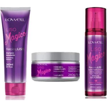 Imagem de Lowell Kit Liso Mágico Shampoo+Máscara+Finalizador 