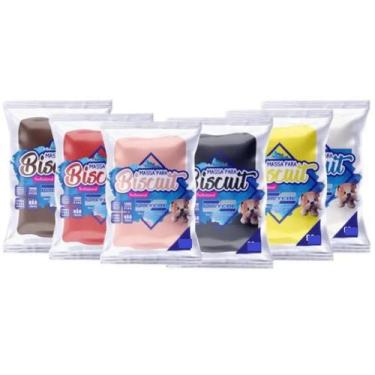 Imagem de Massa Base de Biscuit Verde Oliva 500g Super Macia - POLYCOL