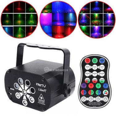 Imagem de Mini Laser Jogo De luz Projetor LED RGB E UV USB Canhão De Luz Control