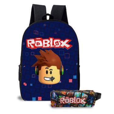 Imagem de Kit Mochila com Estojo Escolar Infantil do Roblox Menino e Menina  - U