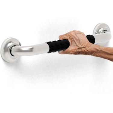 Imagem de Barra de Apoio Inox 30cm Antiderrapante para Segurança e Acessibilidad
