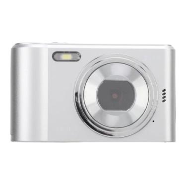 Imagem de Filmadora Digital, Câmera Digital 2,4 Polegadas Tela IPS Zoom Digital 8X Tipo C Carregamento 48MP 2,7K para Adultos (Prata)