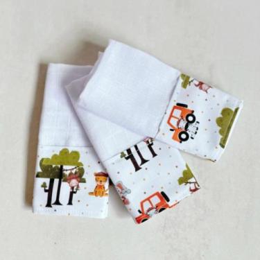 Imagem de Kit 3 Fraldas de Boca com Saquinho Presenteável Ceci Petit Home, Avent