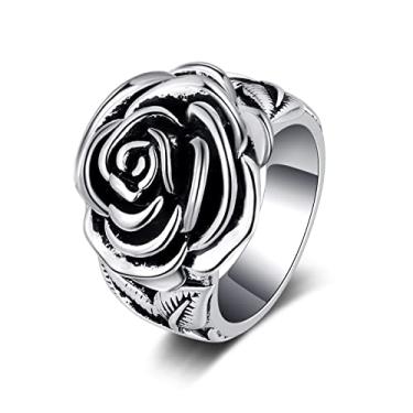 Imagem de Anel Harry Style Rose Anel Gótico Grunge Y2k Vintage Flower Ring Tpwk Anel Harry Styles Merch Anel para mulheres homens, cobre, Cobre