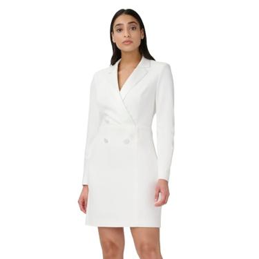 Imagem de Adrianna Papell Vestido feminino com manga de sino e laço frontal, Marfim, 46