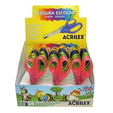 Imagem de Tesoura Escolar Translúcida CX 24 Un. Acrilex