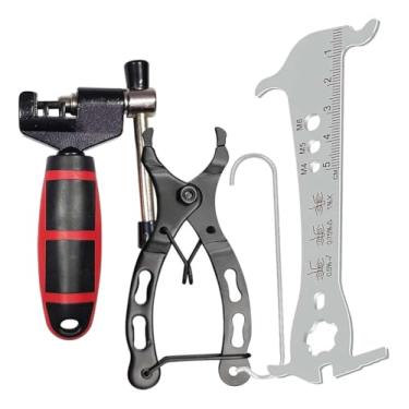 Imagem de Chaves Para Correntes de bicicletas + Medidor Desgaste de corrente relação bike + Alicate power link Extrator (KIT 02)