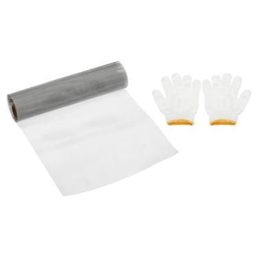 Imagem de PATIKIL Malha de arame de 101 cm C x 40 cm L, tela de filtro de ventilação de ar de aço inoxidável 26 malha 304 com luvas para janela de segurança tampa de ventilação filtragem cerca de animais