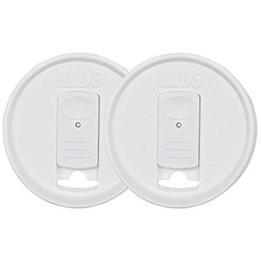 Imagem de iLIDS Tampa de bebida Mason Pote, boca normal, branca, pacote com 2