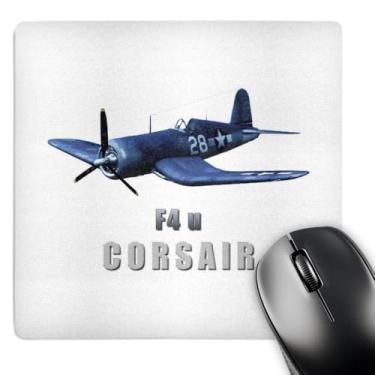 Imagem de 3dRose Mouse pad LLC 20 x 20 x 0,63 cm, aeronave Corsair (mp_31868_1)