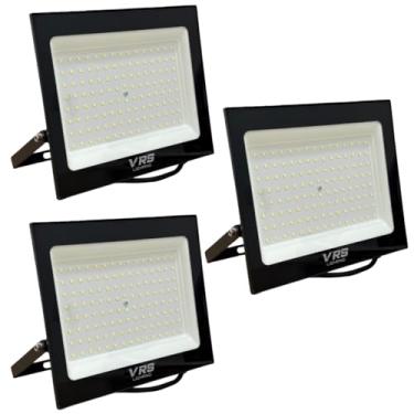 Imagem de Refletor Led 300w Holofote Branco Frio 6500k IP67 Bivolt VRS Lighting (Kit 3 Unidades)