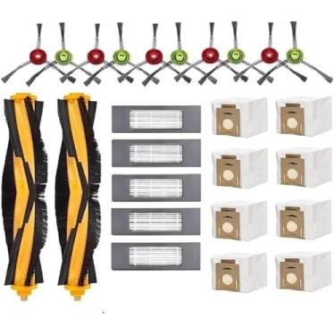 Imagem de Peças de reposição para aspirador Ecovacs DEEBOT OZMO 920 950 T8 AIVI Max T9 T5 N5 N7 N8+ N8 Pro DX55 DX93 DJ65, 2 escovas de rolo principal, 5 filtros HEPA, 10 escovas laterais, 8 sacos de pó