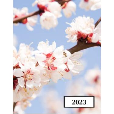 Imagem de 2023: Agenda semainier au format A4 - Année civile (Janvier à Décembre 2023) - Intervalles d'1h (7h-22h) - Contacts, jours fériés, mots de passe, ... - Une semaine sur deux pages