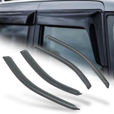 Imagem de M-AUTO Viseiras de janela para chuva/protetores solares compatíveis com Hyundai Sonata 99-05, defletores de janela de carro com fita adesiva, 4 peças