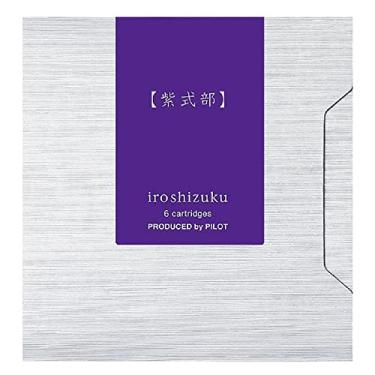Imagem de Cartuchos de tinta Pilot Iroshizuku para caneta-tinteiro Murasaki-shikibu (lavanda profunda) 6 peças IRF-6S-MS com adesivo Kanji Love