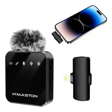 Imagem de Microfone Sem Fio Duplo Lapela Celular Para iPhone Lightning e Tipo C Original (iPhone)