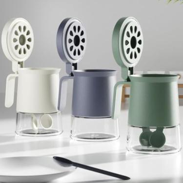 Imagem de Acucareiro/Porta Temperos Vidro C/Tampa Colher Cor Sortida