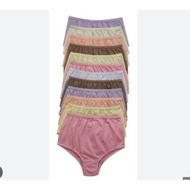 Imagem de Kit 3 calcinhas em algodão para senhoras tamanho p ao g5 pf - PAULA FE